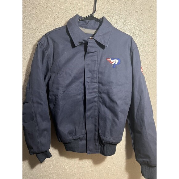WALLS FR Flame Resistant Insulated Work Jacket Winter coat Heavy Blue Mens Sz S - Picture 3 of 9